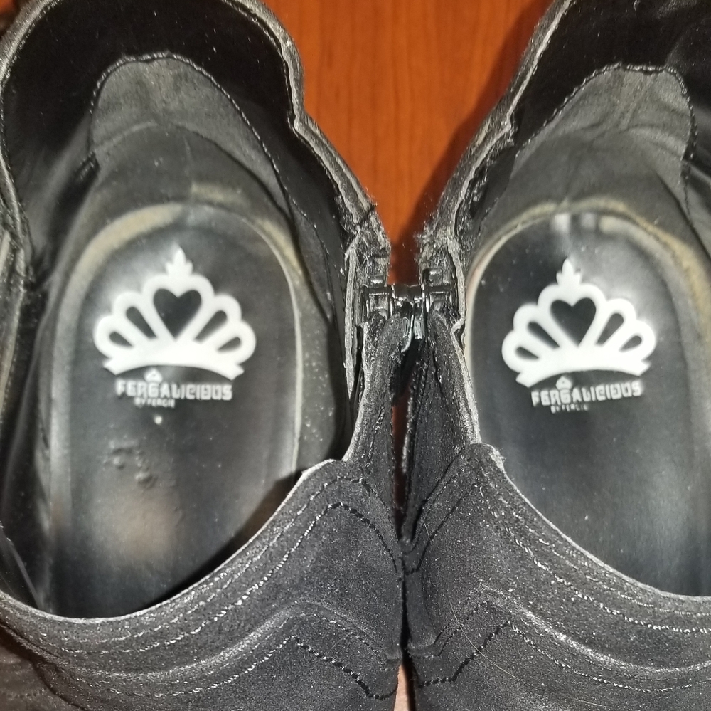 GUC Fergalicious Women's Banger Cut out Black Booties - Picture 8 of 8